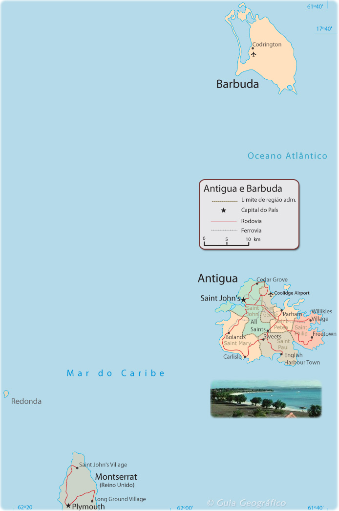 Mapa Antigua Barbuda