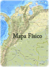 Mapa Colombia fisico