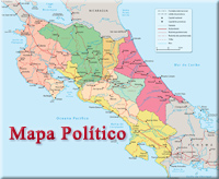 Mapa politico Costa Rica