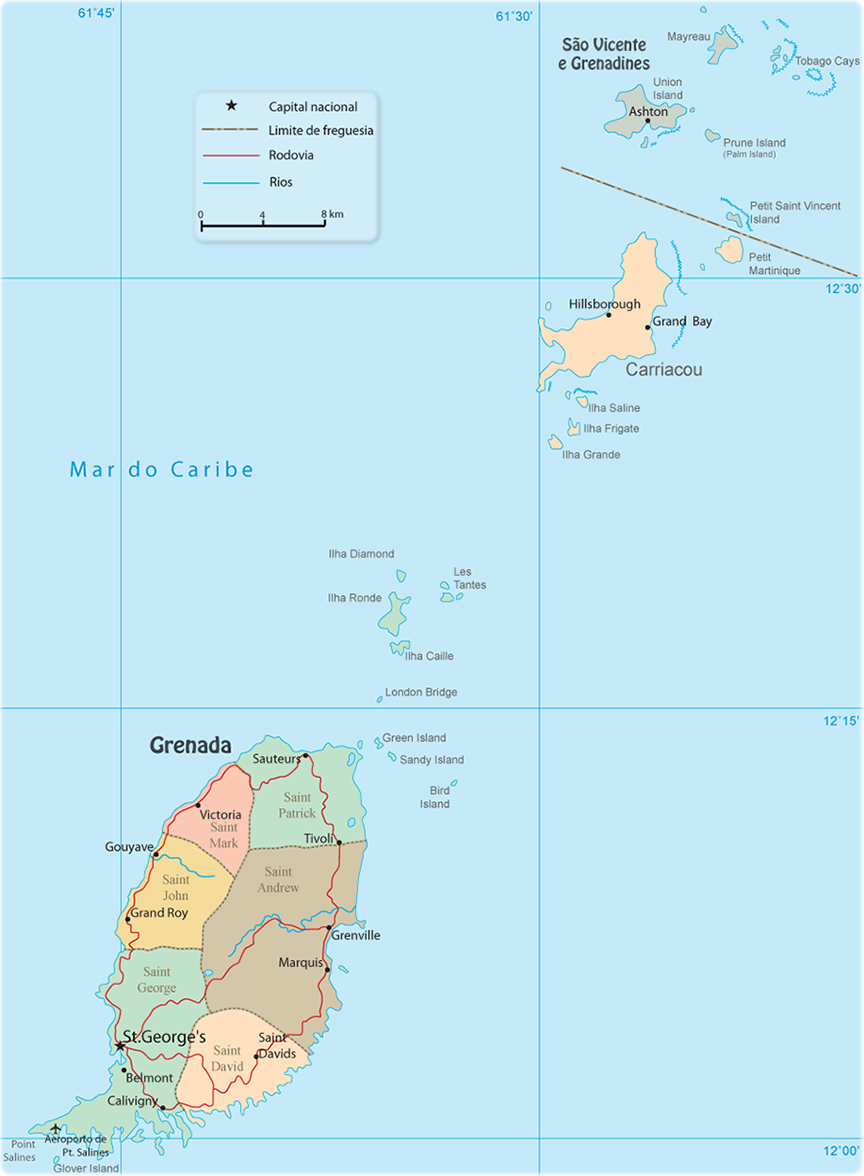 Mapa Grenada