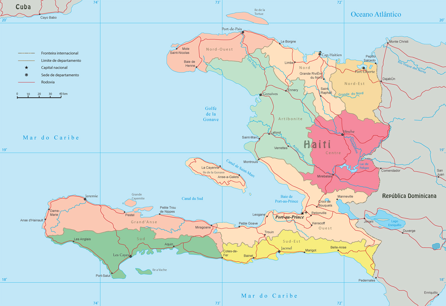 Mapa Político Haiti