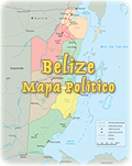 Mapa politico Belize