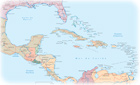 Mapa Caribe America Central
