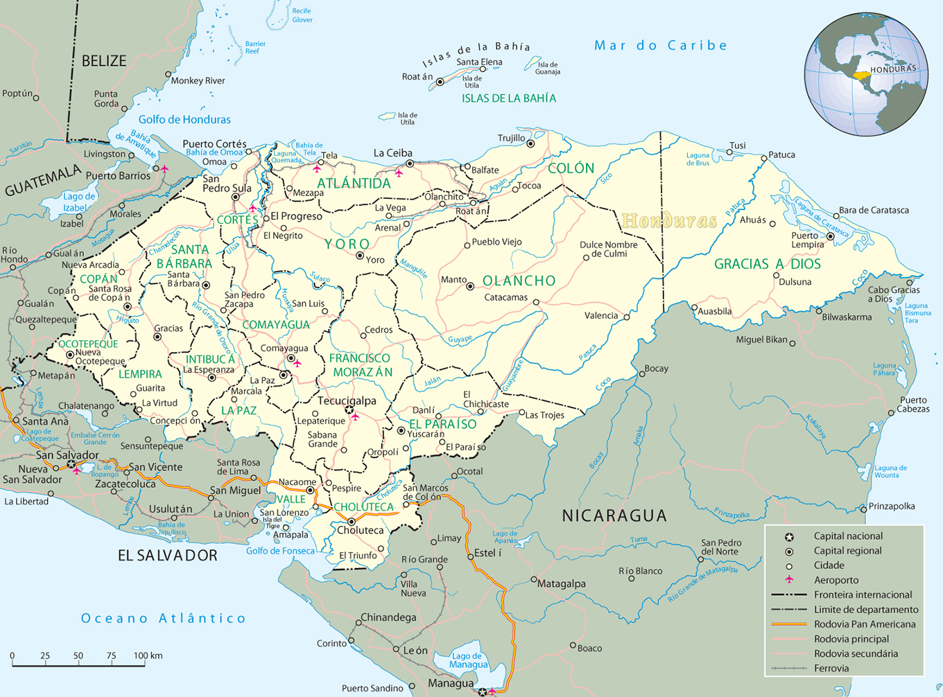 Mapa Honduras
