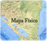 Mapa fisico Nicaragua
