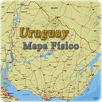 Uruguay mapa fisico