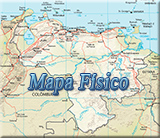 Mapa fisico Venezuela